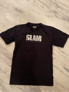 SLAM Magazine Logo Graphic T-Shirt Black Men’s Small 100% Cotton Basketball